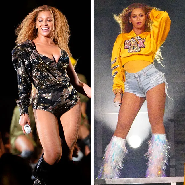Beyoncé in Balmain at Coachella, stunning performance outfit.