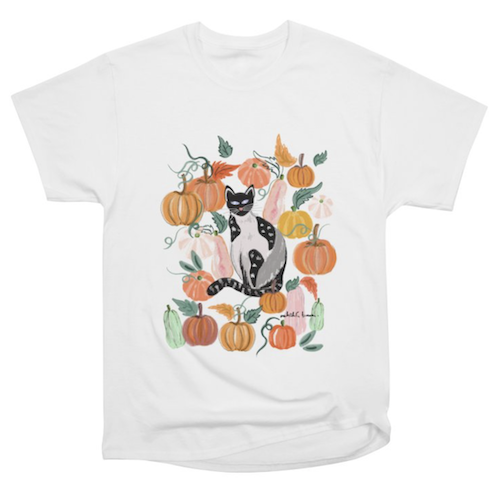 Threadless fall kitty shirt
