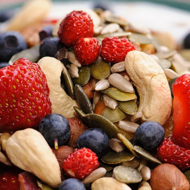 "Illustration showing healthy food options for better sleep"