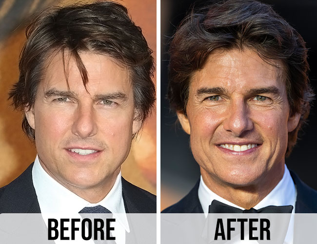 Tom Cruise before and after