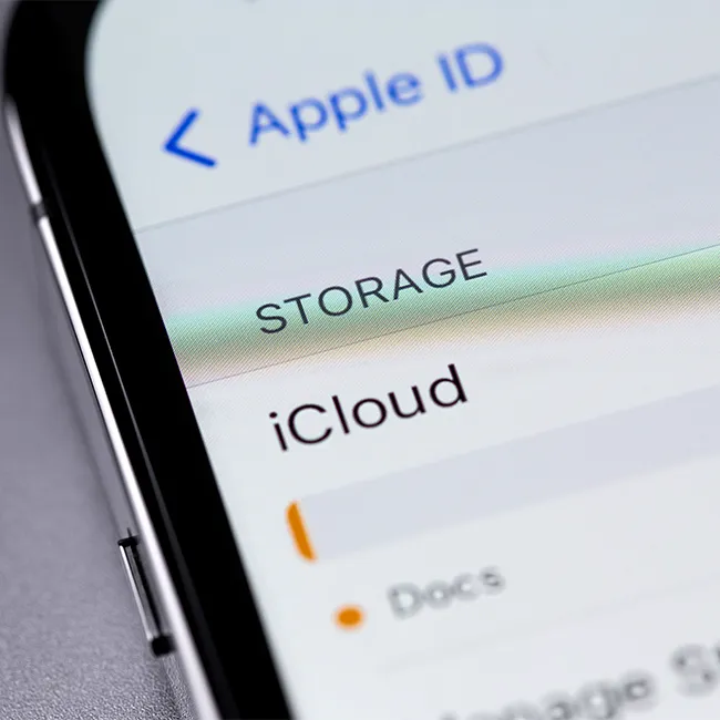 "iPhone iCloud storage settings"