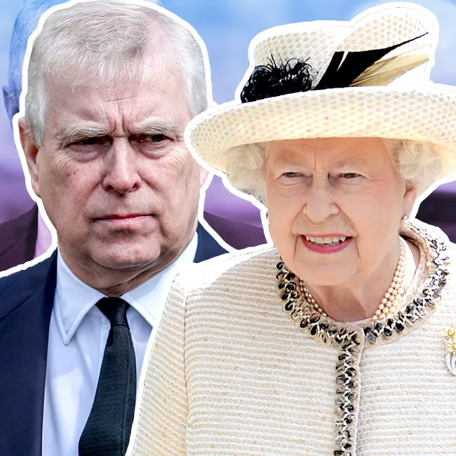 Queen Elizabeth with Prince Andrew at a royal event