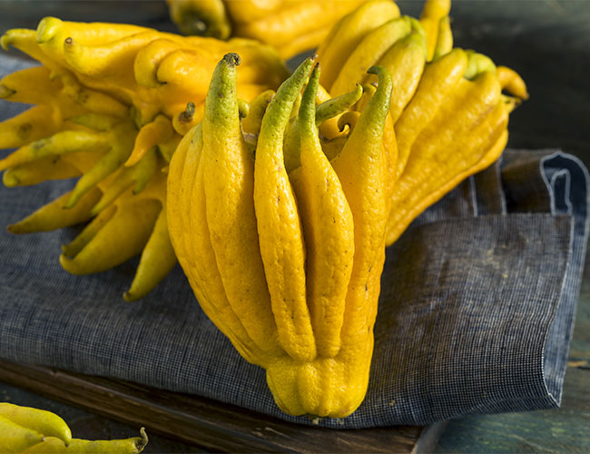 yellow buddha's hand finger citrus fruit