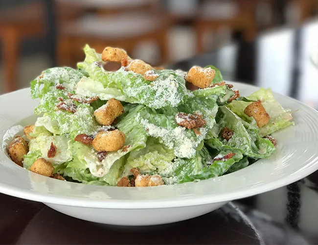 "Caesar salad with croutons"