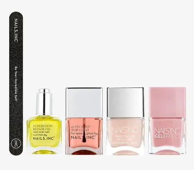 Nails Inc. manicure and pedicure essentials set.
