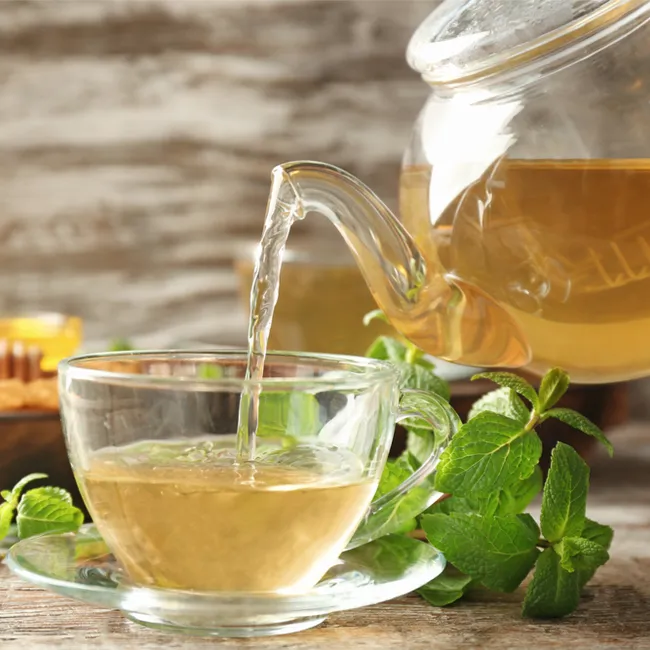 "Cup of peppermint tea"