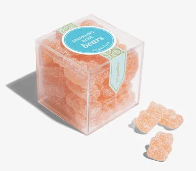 Sugarfina sparkling rosé gummy bears treat.