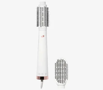 T3 AireBrush Duo interchangeable hot air blow dry brush for styling.