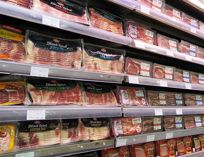 Crispy grocery store bacon for flavorful meals.