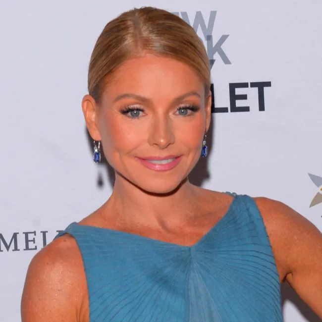 Kelly Ripa showcasing her latest fashion style and beauty tips.