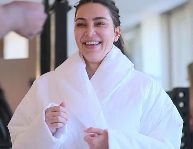 Kim Kardashian flaunts natural beauty without makeup.