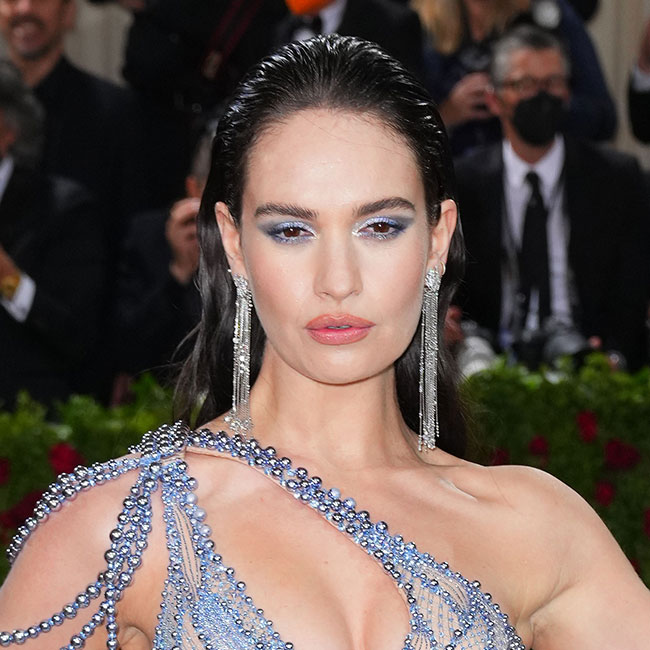 Lily James Wore a Completely See-Through Beaded Dress for the 2022 Met  Gala—See Pics