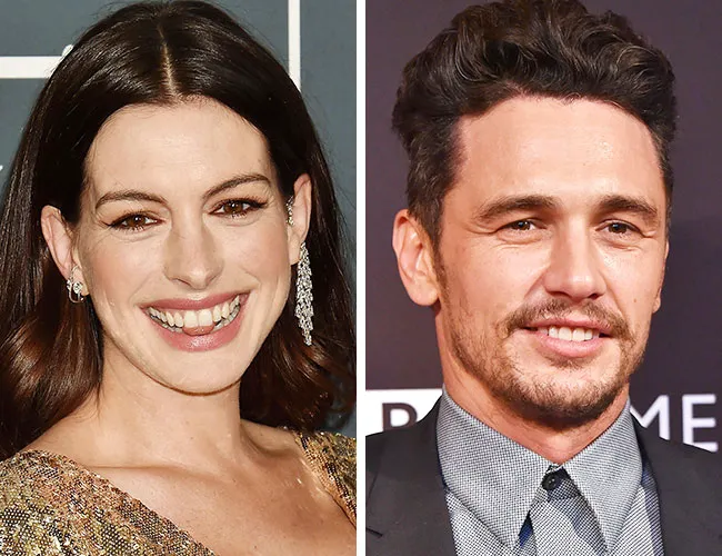 James Franco and Anne Hathaway at an awards ceremony