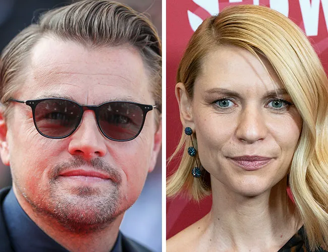 Leonardo DiCaprio and Claire Danes in a romantic scene