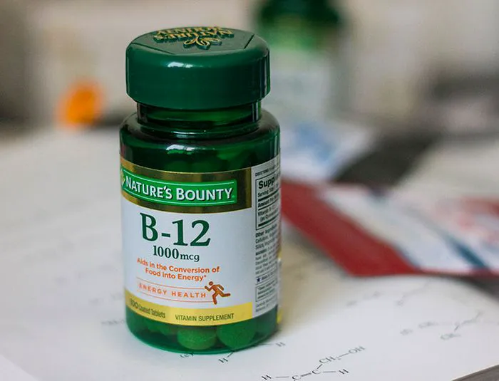 Small bottle of Nature's Bounty vitamin B12