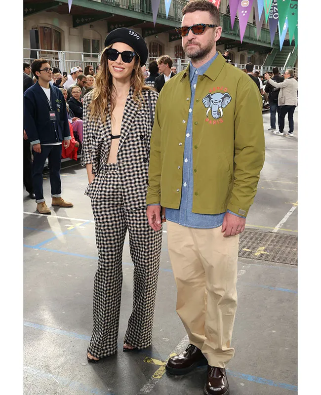"Jessica Biel and Justin Timberlake at an event"