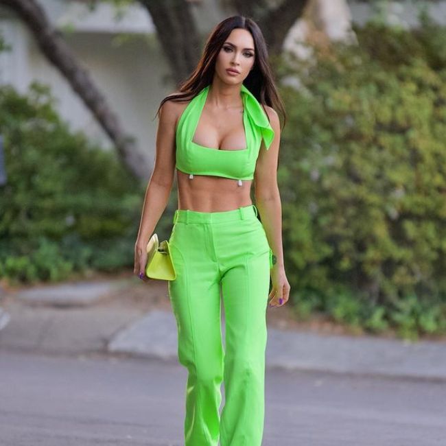 green outfit