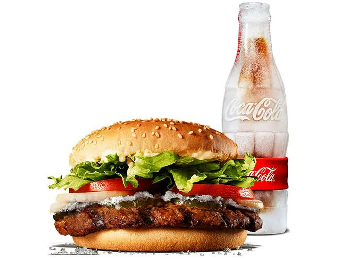 burger king ice whopper (whopper with a layer of shaved ice)
