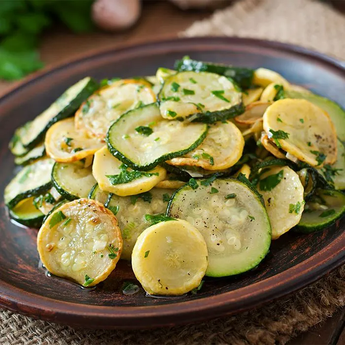 "Sauteed summer squash and zucchini"
