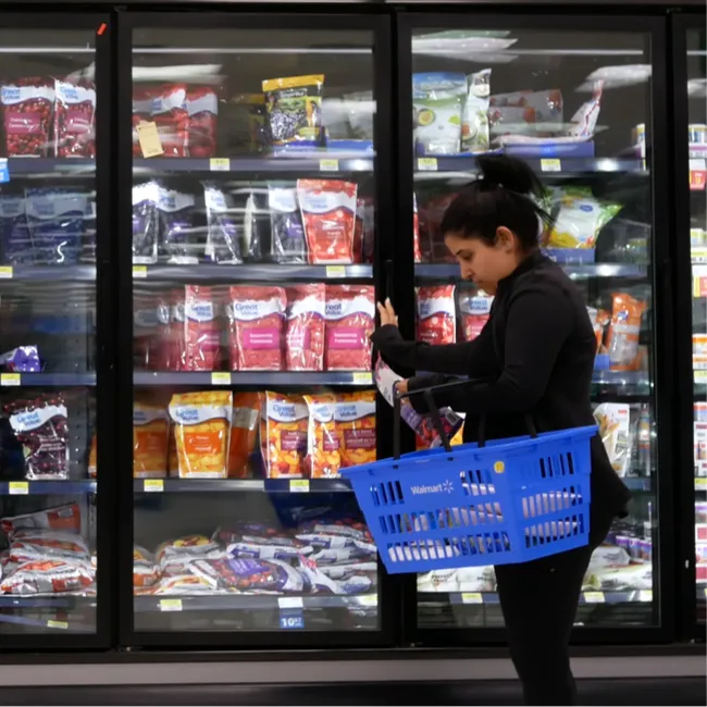 "Woman shopping at Walmart"