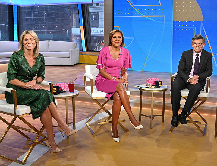 amy robach robin roberts george stephanopoulos gma set