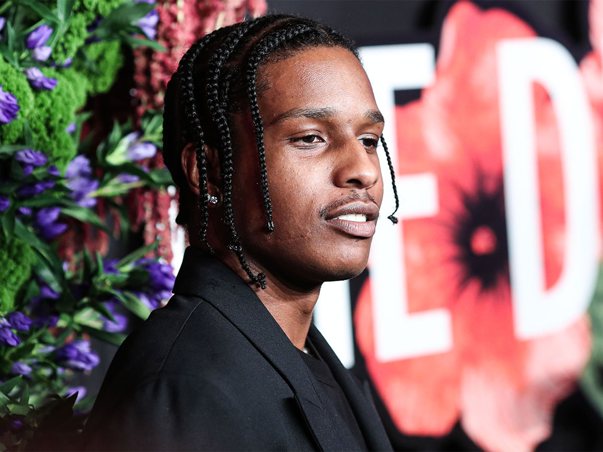 asap rocky black outfit fifth annual diamond ball red carpet