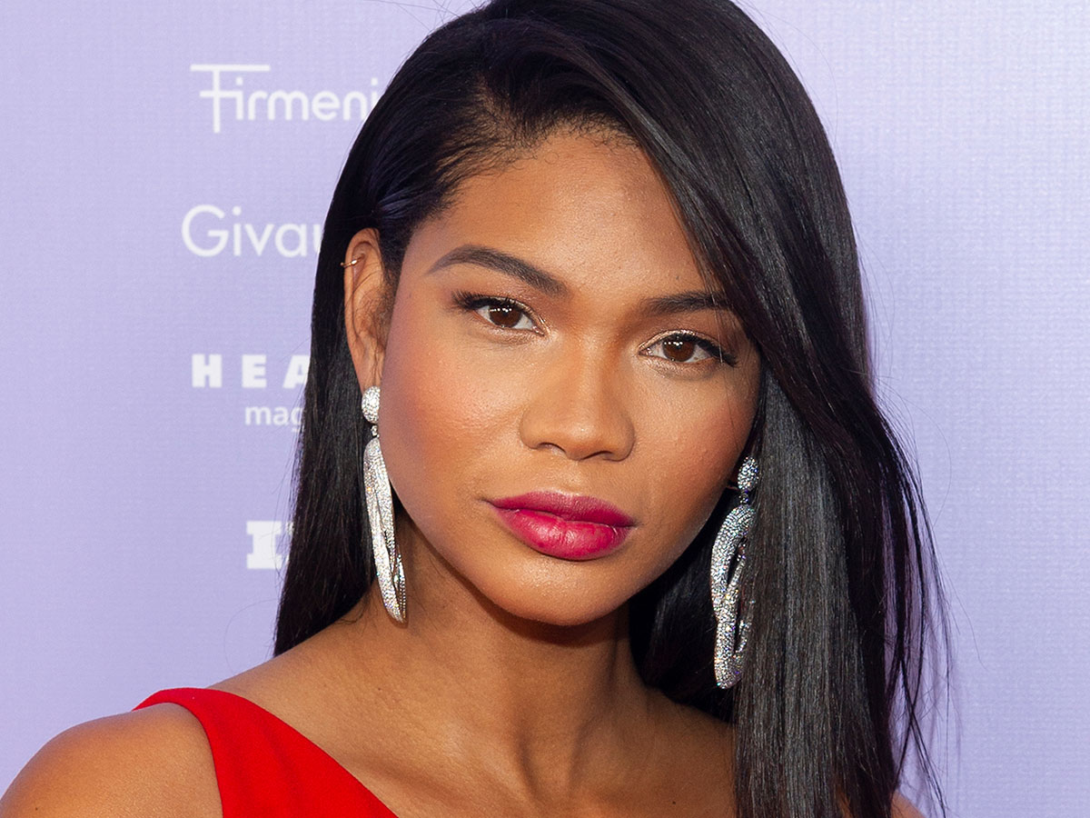 chanel iman red dress red lipstick