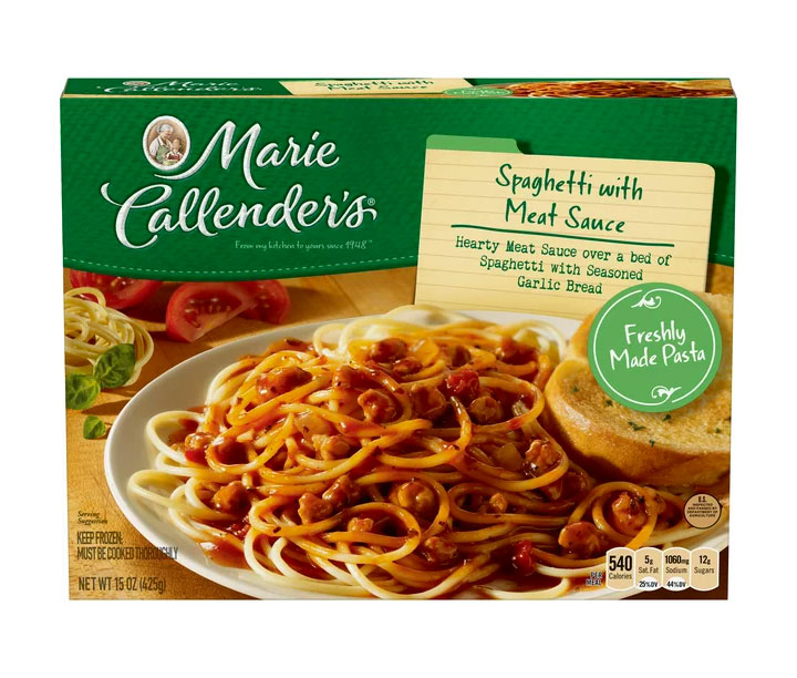 Marie Callender's spaghetti with meat sauce