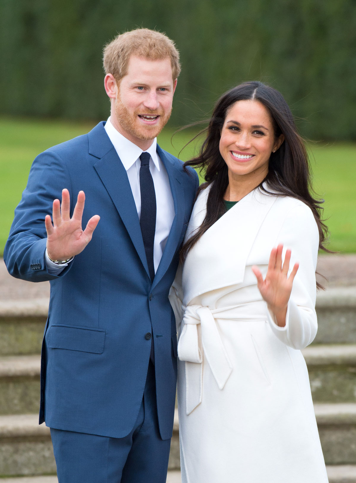 meghan markle prince harry engagement 2017 white line the label coat