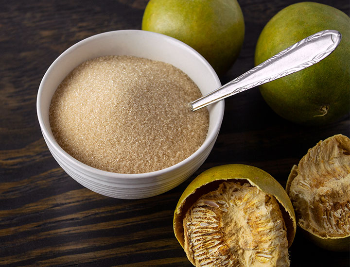 Bowl of monk fruit sweetener