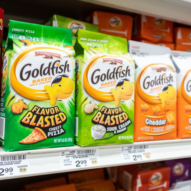 goldfish in grocery store