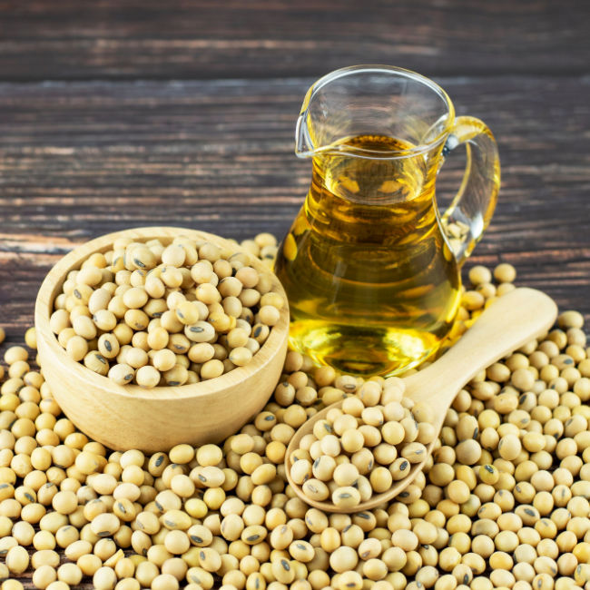 soybeans with soybean oil