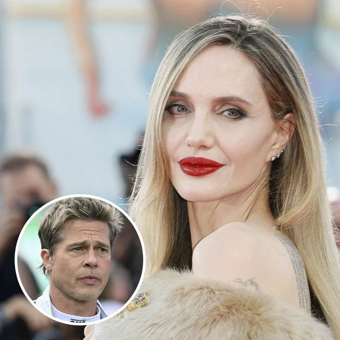 Angelina Jolie and Brad Pitt during a public appearance