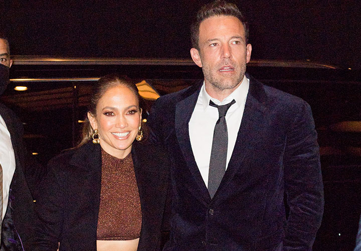 Jennifer Lopez and Ben Affleck arriving at Jimmy Kimmel in NYC