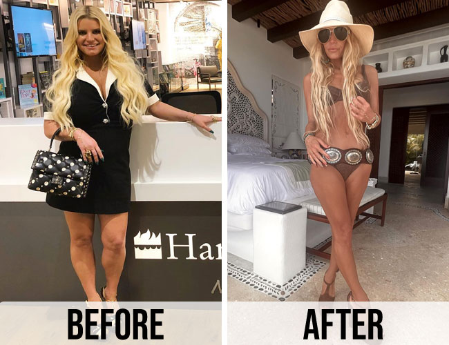 jessica simpson before after weightloss instagram pictures