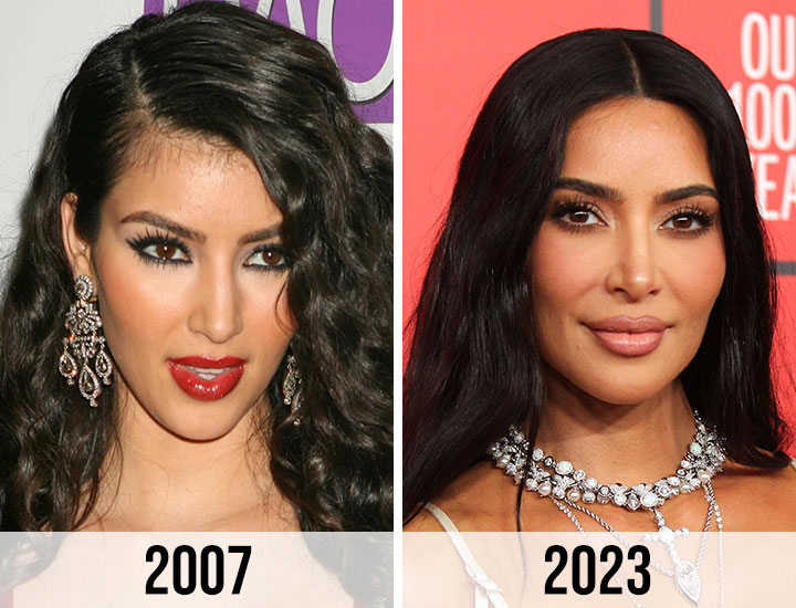 Kim Kardashian 2007 to 2023