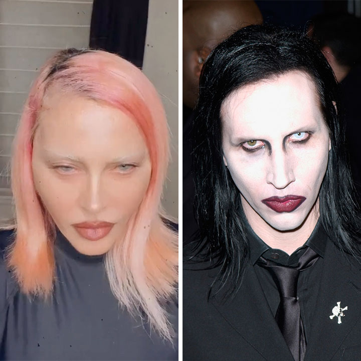 Madonna Marilyn Manson side by side