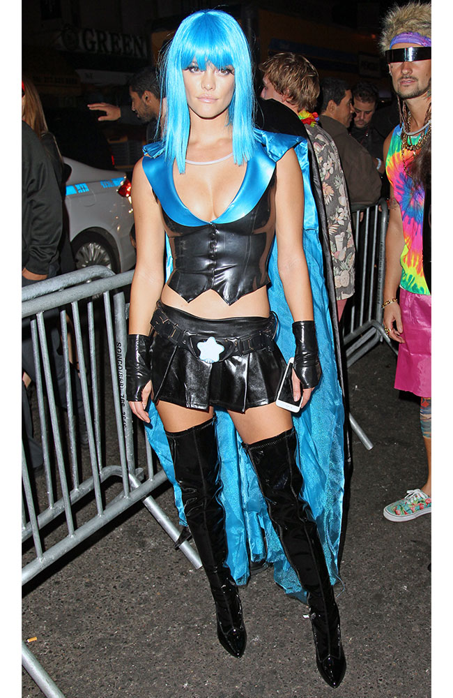 Nina Agdal Latex Ninja Halloween costume