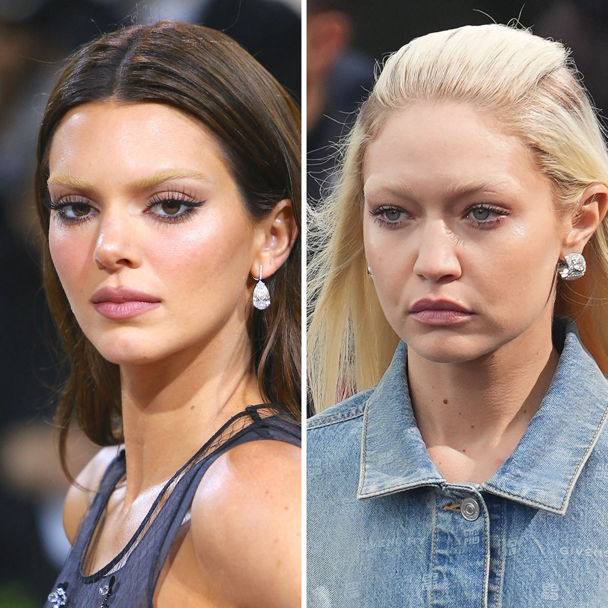 Kendall Jenner Gigi Hadid bleached brows