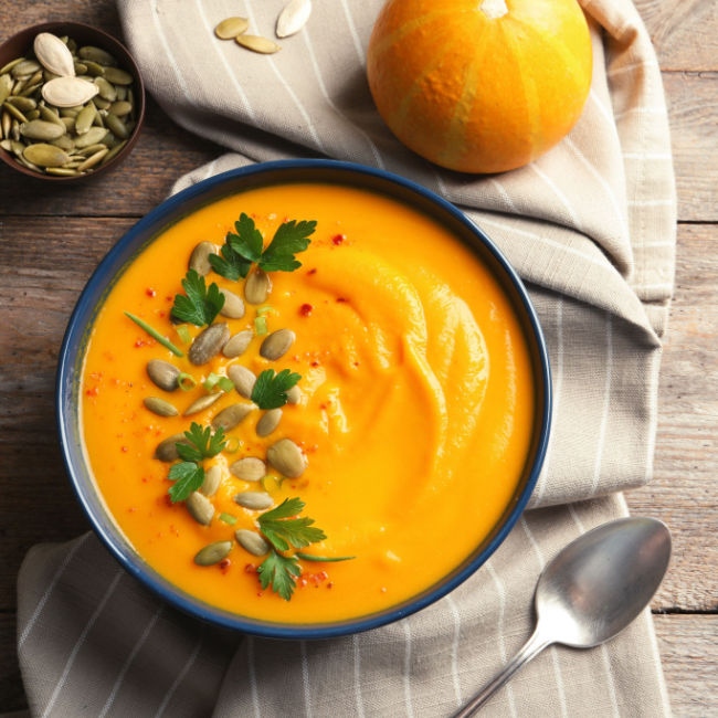 bowl of pumpkin soup