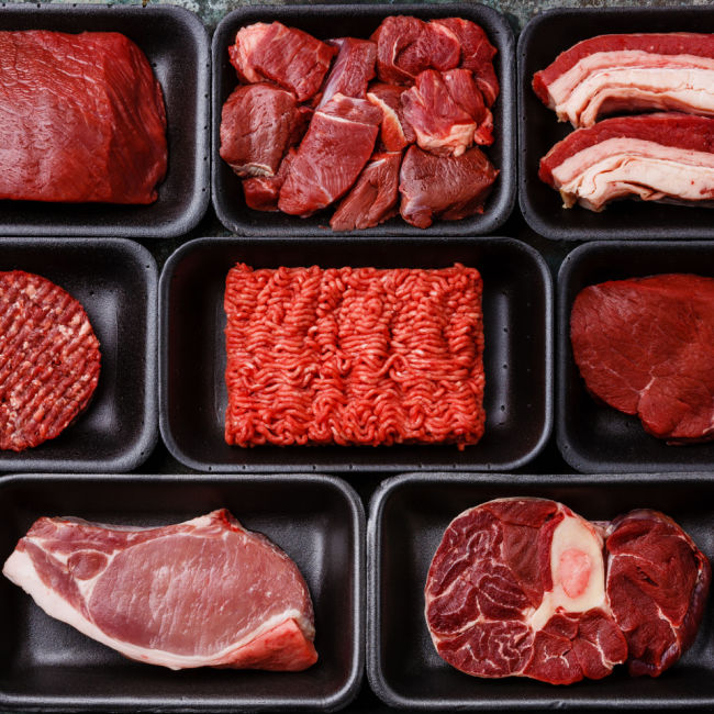 various red meats