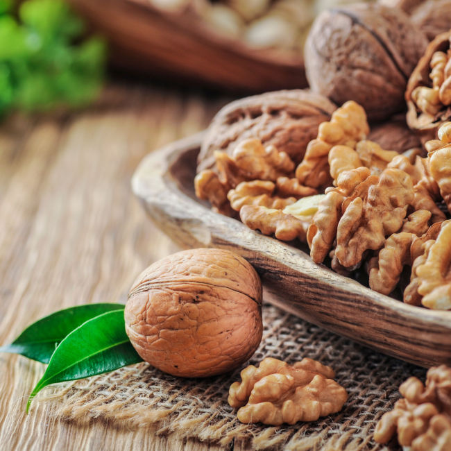 walnuts in bowl