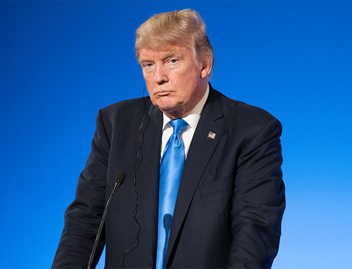 Donald Trump blue tie
