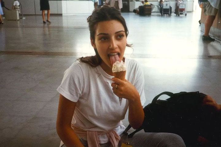 Kim Kardashian 16 years old ice cream
