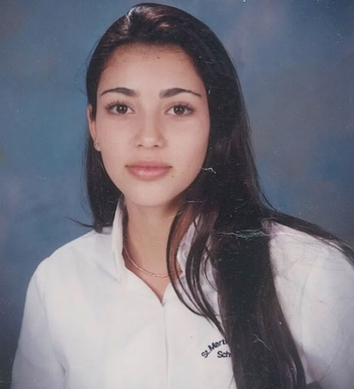 Kim Kardashian Marymount High School yearbook photo