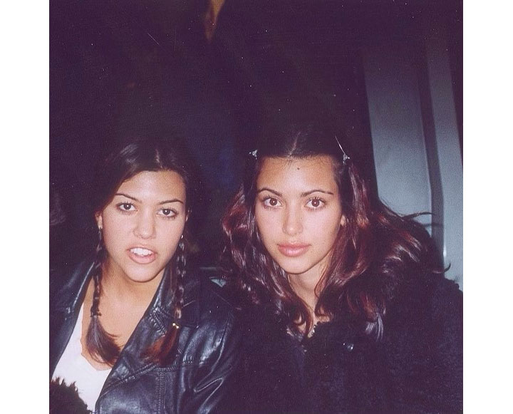 Kim Kardashian with Kourtney teenagers