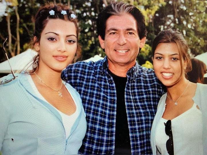 Kim Kardashian with dad and Kourtney