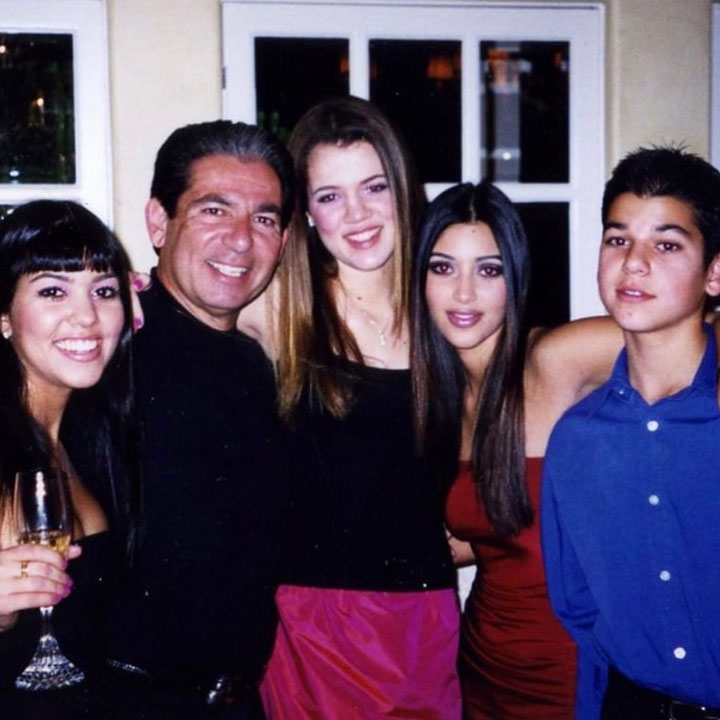 Kim Kardashian with siblings and dad Robert