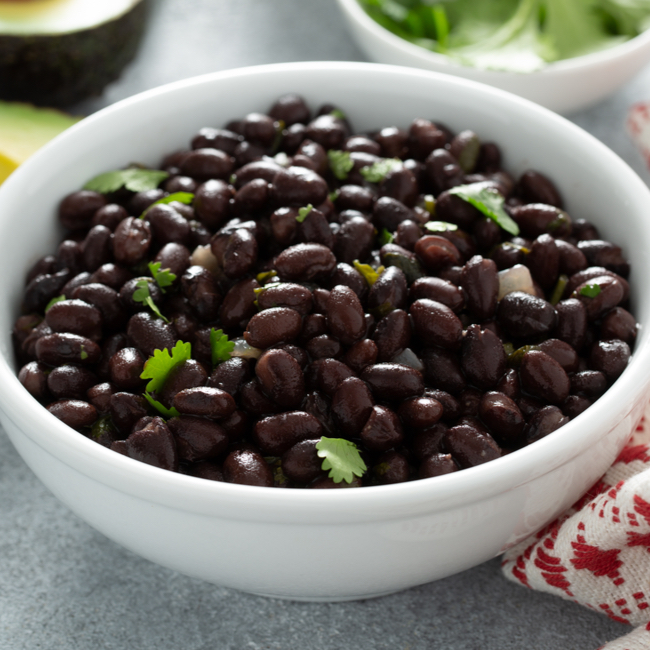 bowl of black beans