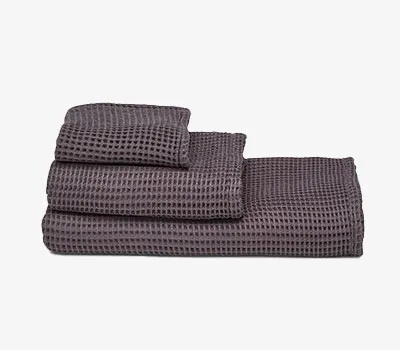 Plush Ettitude waffle towel set for spa-like experience.